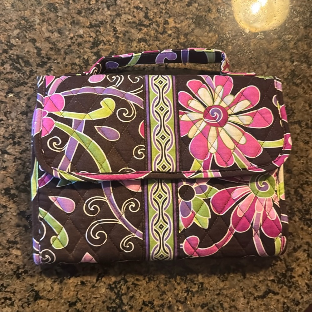 VERA BRADLEY FOLDING COSMETICS/JEWELRY STORAGE CASE! EUC!
